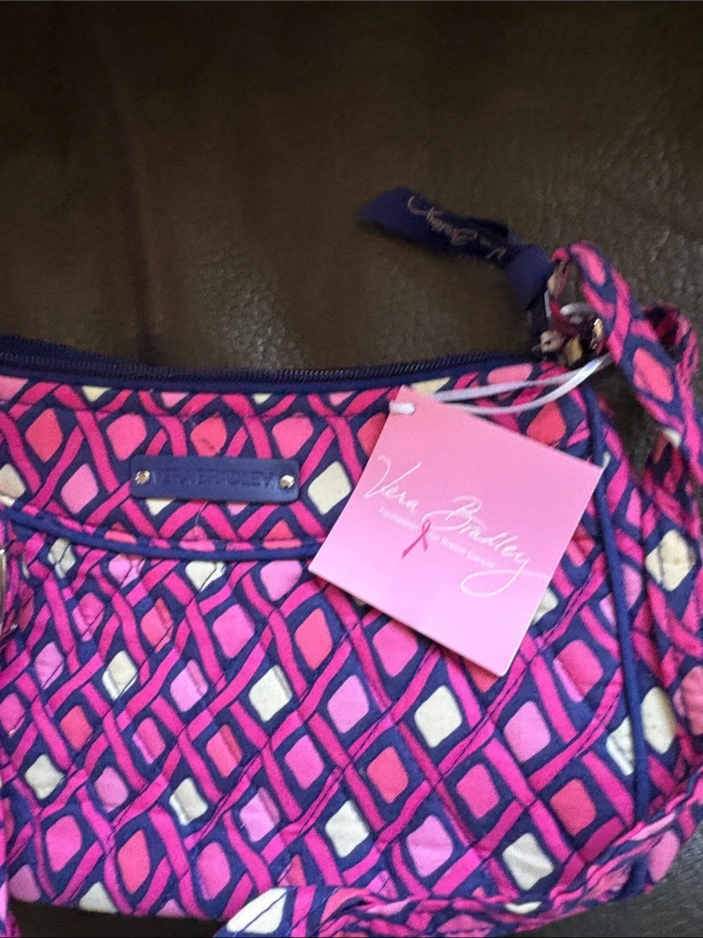 Vera Bradley little crossbody in Katalina pink diamonds